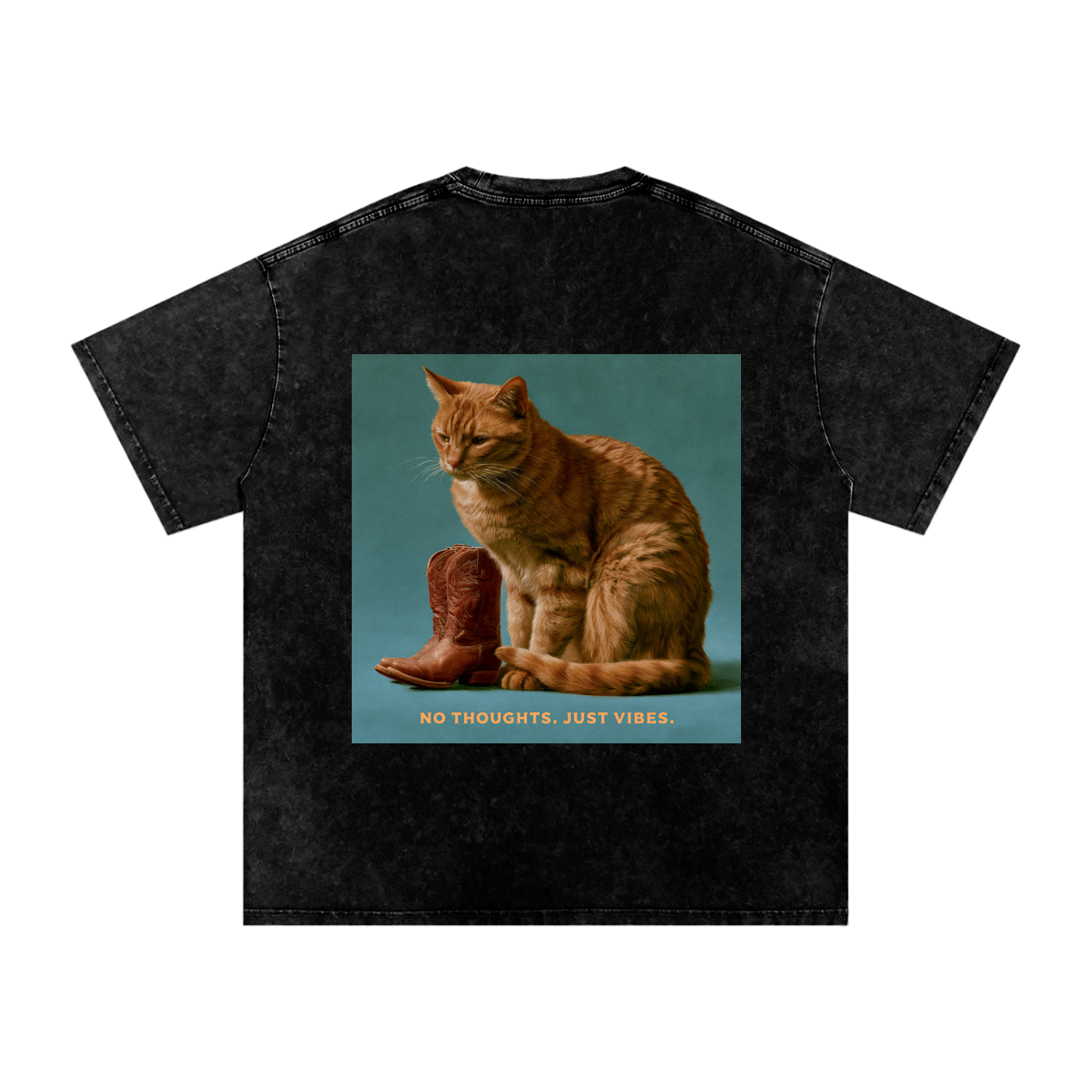 Snow Washed Oversized Cotton T-Shirt