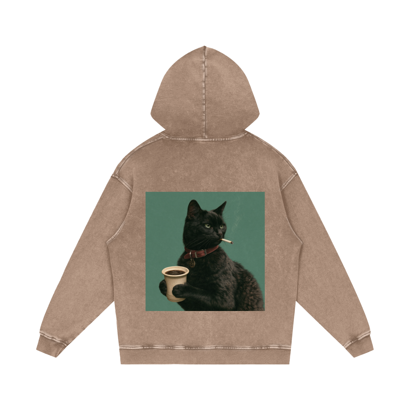 Snow Washed Loose Cotton Hoodie