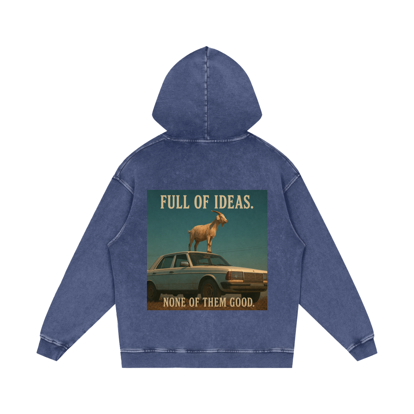 Snow Washed Loose Cotton Hoodie