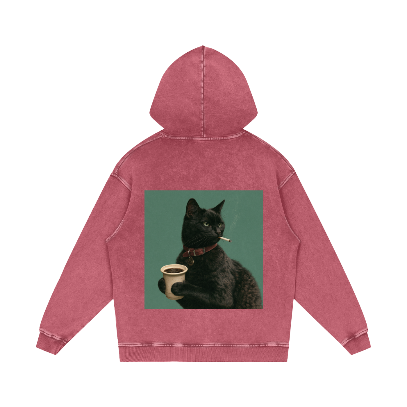 Snow Washed Loose Cotton Hoodie