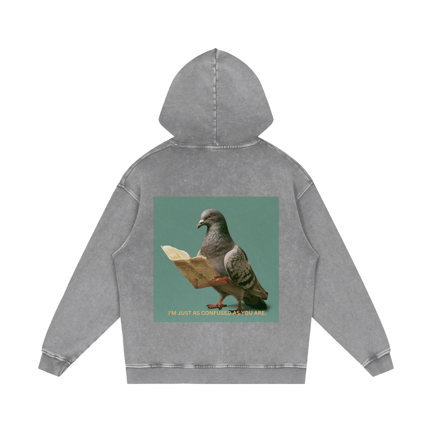 Snow Washed Loose Cotton Hoodie