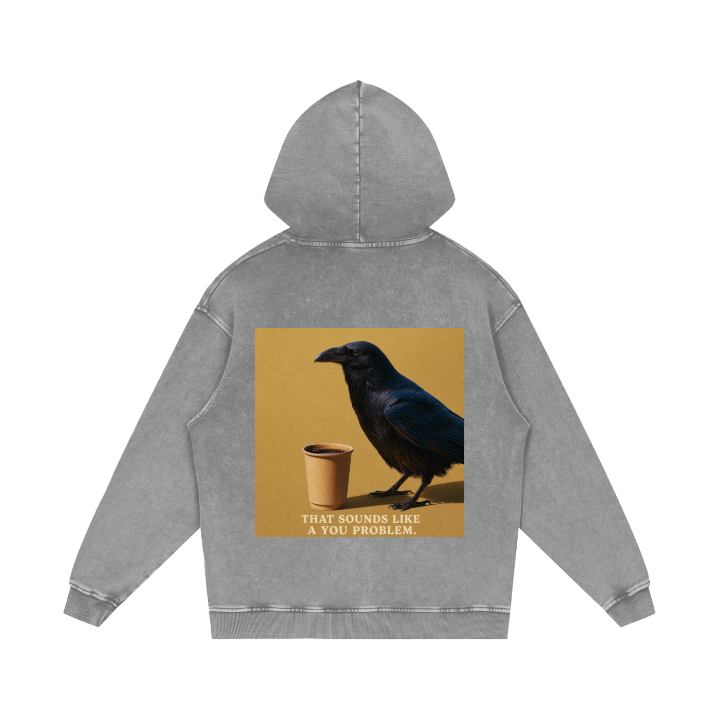 Snow Washed Loose Cotton Hoodie