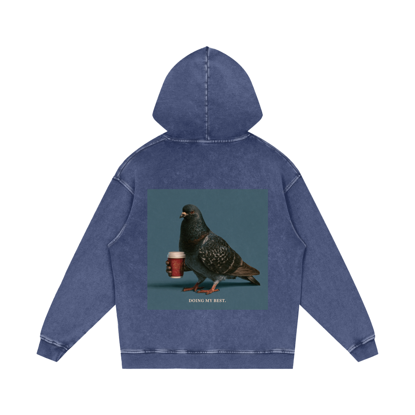 Snow Washed Loose Cotton Hoodie