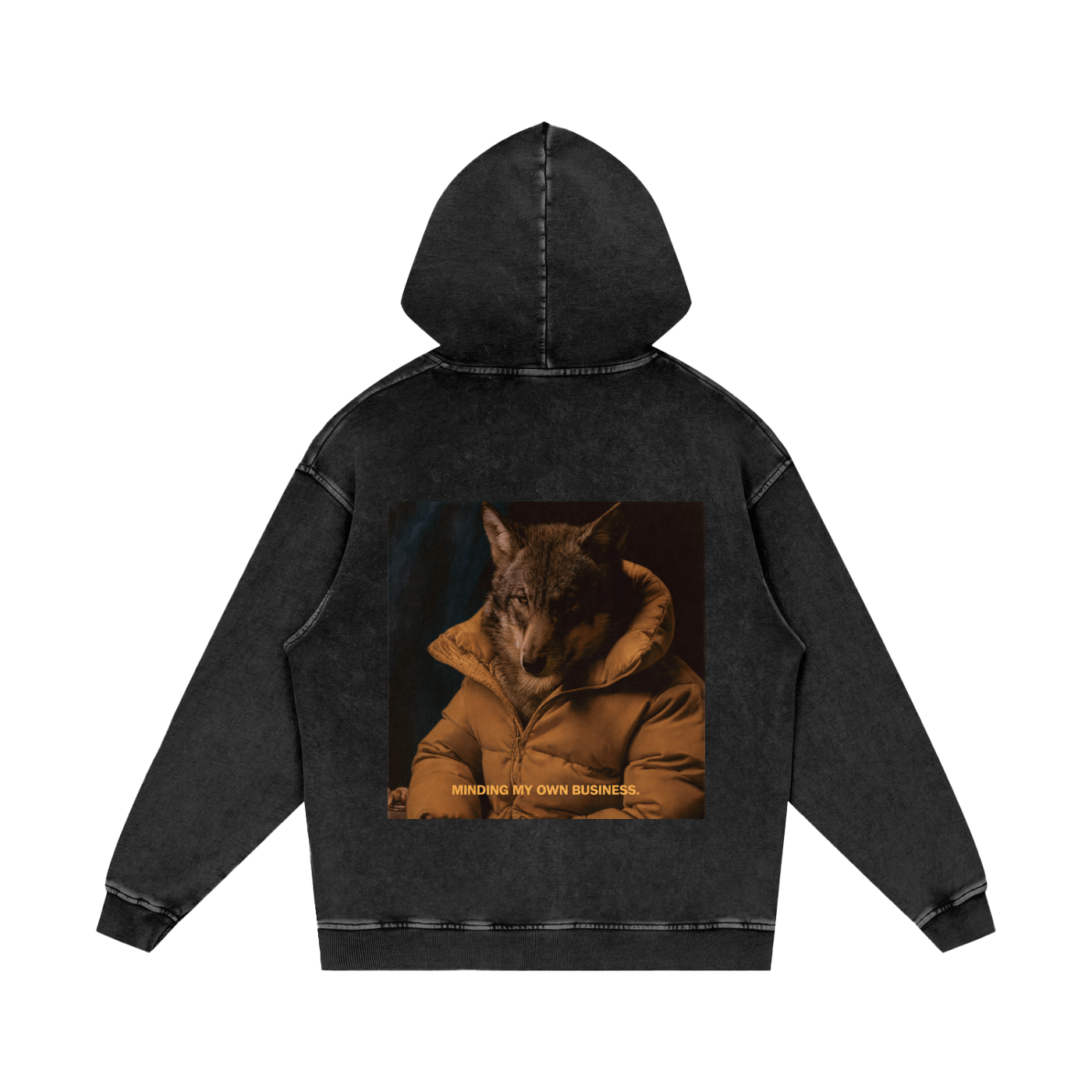 Snow Washed Loose Cotton Hoodie