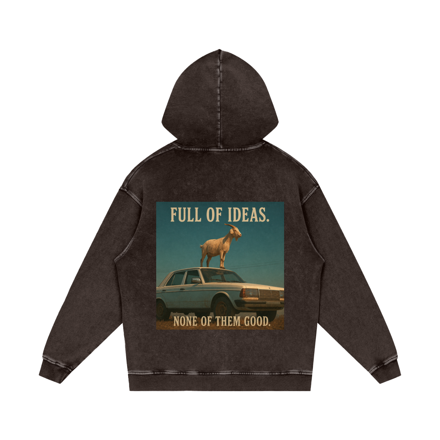 Snow Washed Loose Cotton Hoodie