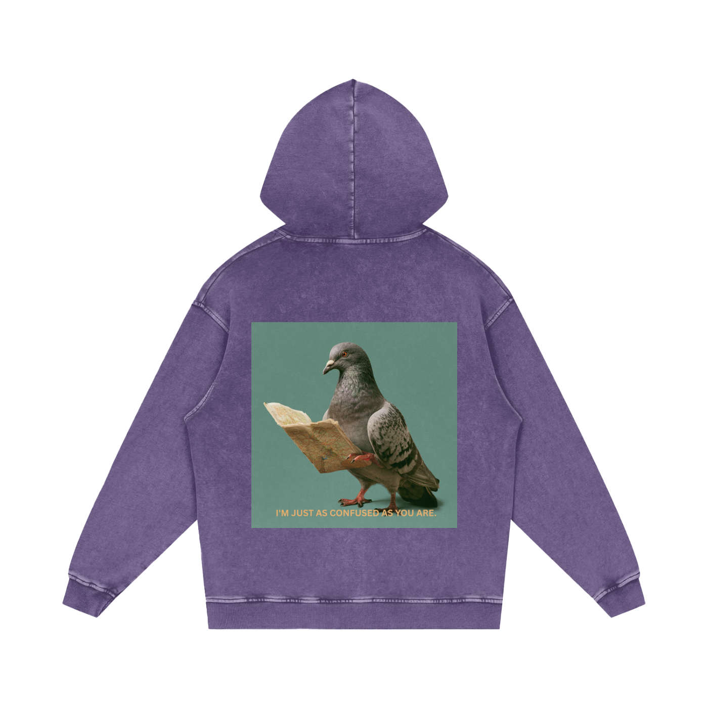 Snow Washed Loose Cotton Hoodie