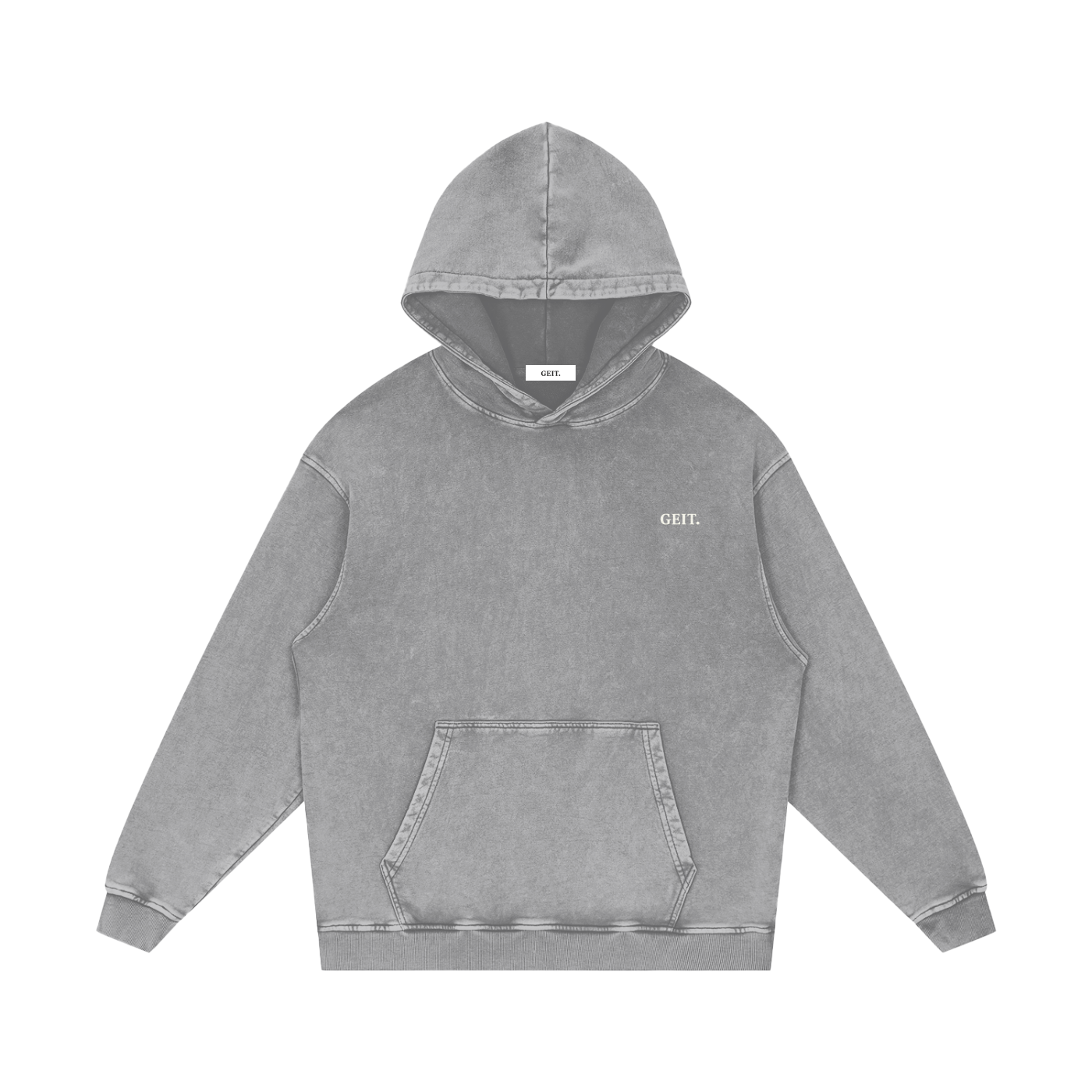 Original GEIT Snow Washed Loose Cotton Hoodie