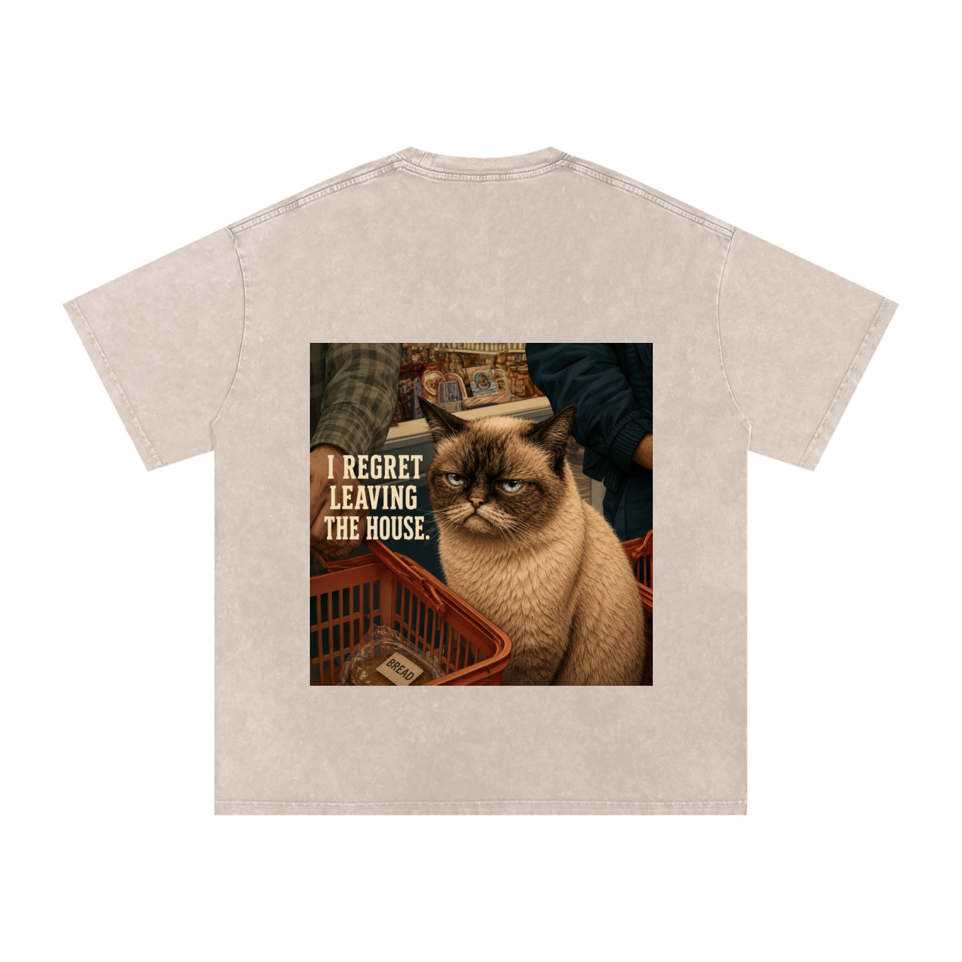 Snow Washed Oversized Cotton T-Shirt