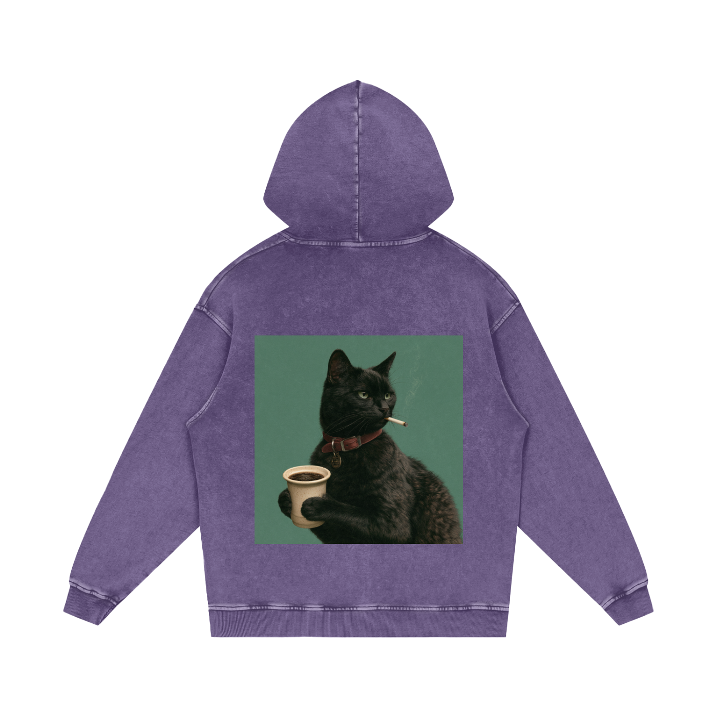 Snow Washed Loose Cotton Hoodie