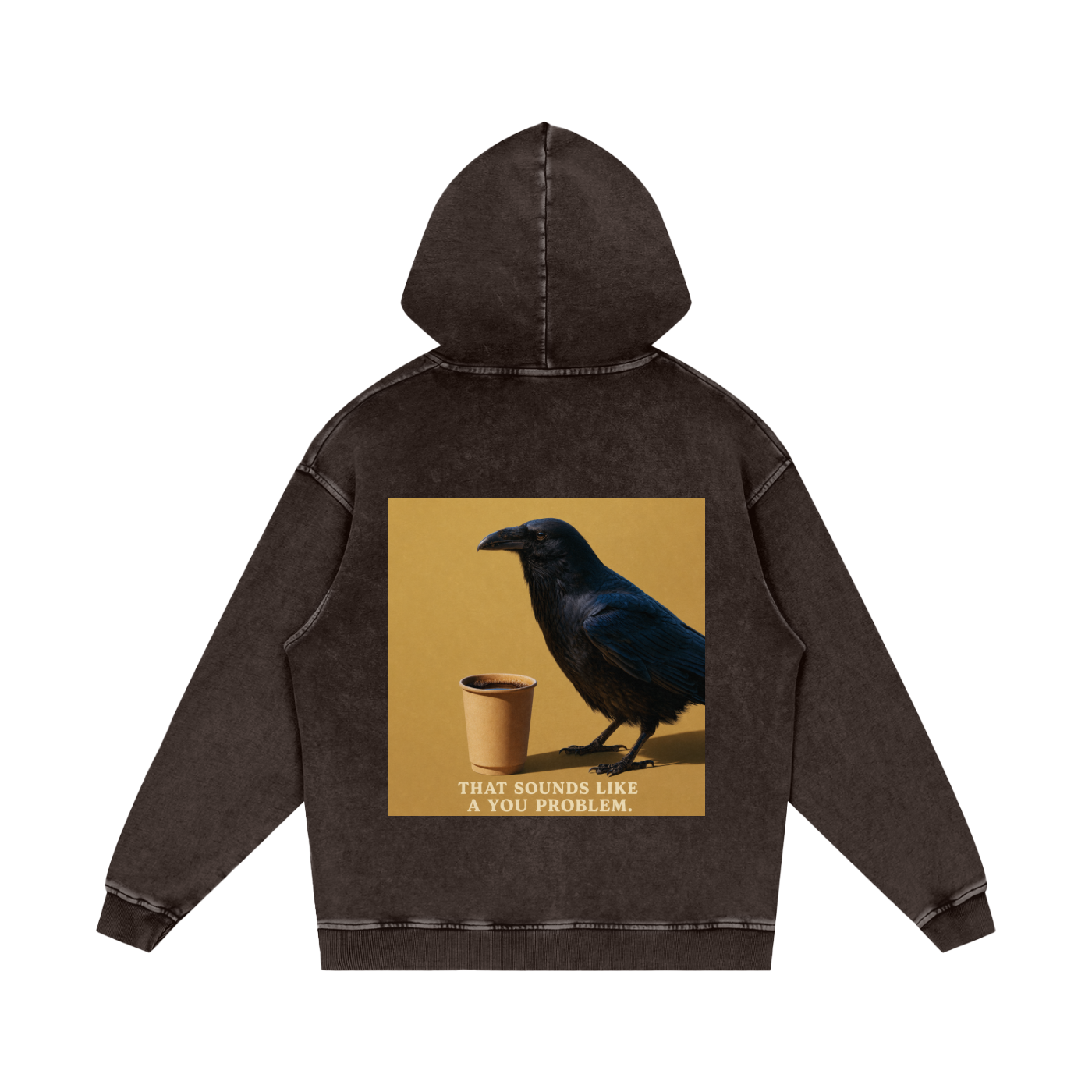Snow Washed Loose Cotton Hoodie