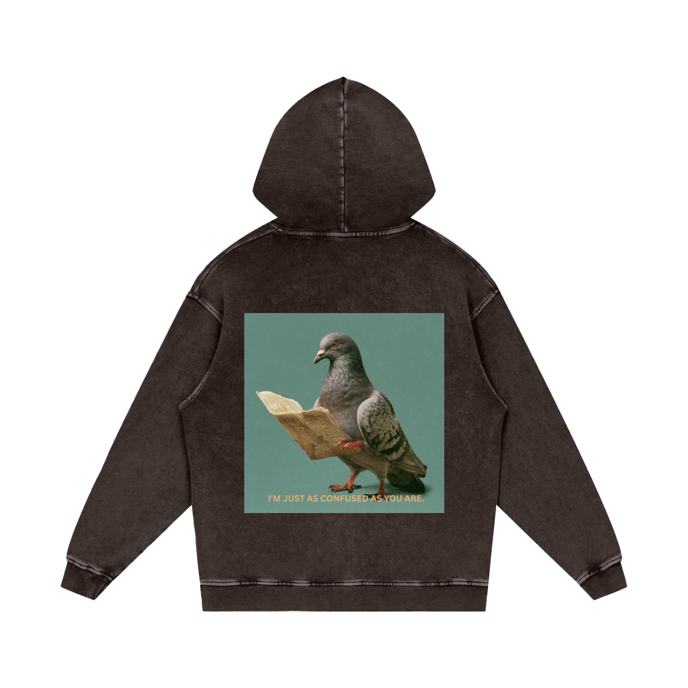 Snow Washed Loose Cotton Hoodie