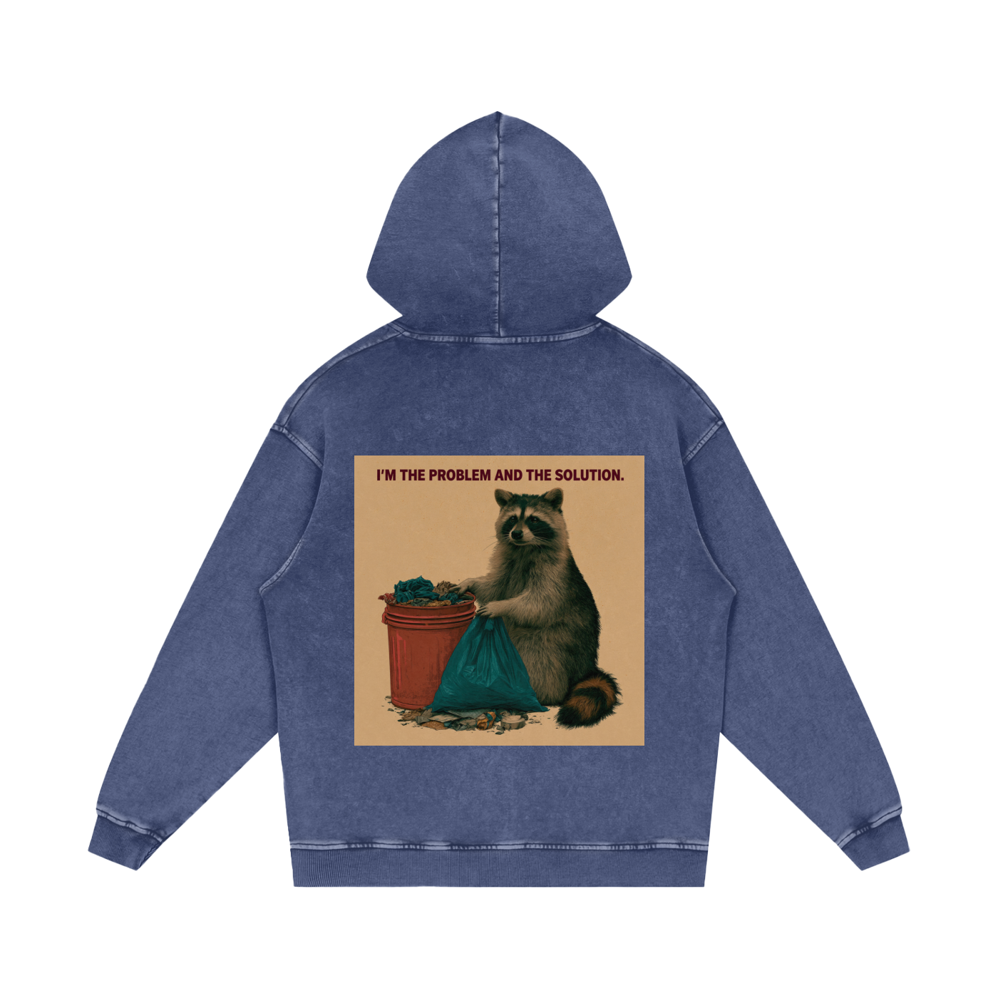 Snow Washed Loose Cotton Hoodie