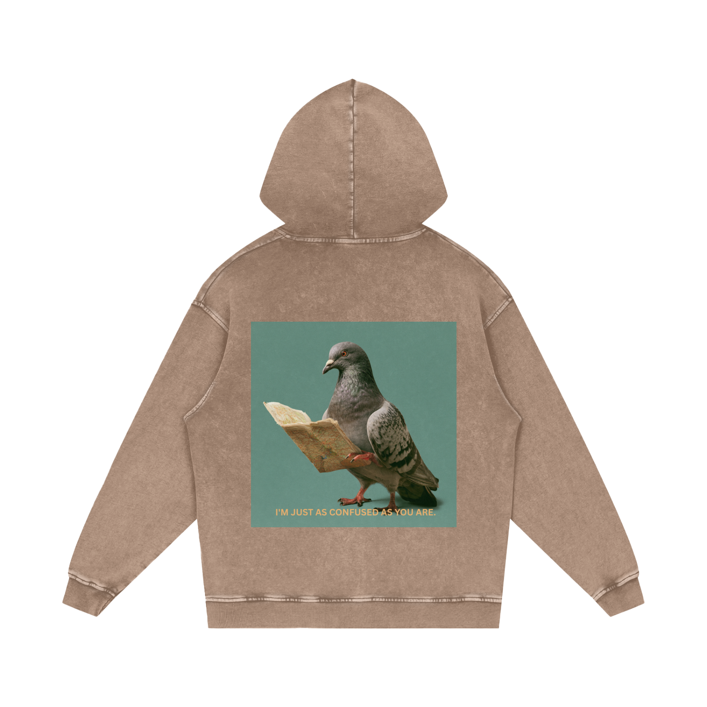 Snow Washed Loose Cotton Hoodie